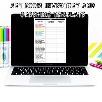 Preview of Art Room Inventory and Ordering Template