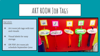 Preview of Art Room Job Tags!