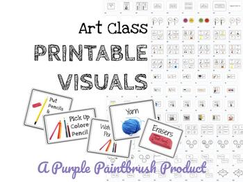 Preview of Art Room Labels -EDITABLE Printables for cleanup, organization, and word walls!