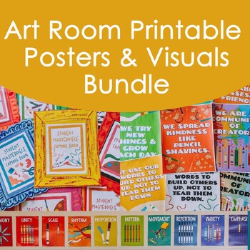 Preview of Art Room Posters and Visuals Bundle