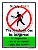 Art Room Rules Poster - Safety First