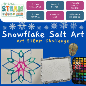Preview of Art STEAM Challenge: Snowflake Salt Art