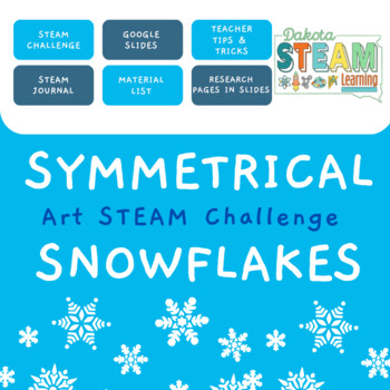 Preview of Art STEAM Challenge: Symmetrical Snowflakes with Tissue Paper