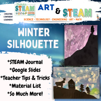Art STEAM: Winter Silhouette by Dakota STEAM Learning LLC | TPT