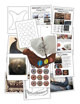 Preview of Art Scandinavian Viking Ships Boat Template Pattern Lesson History Symbolism +++