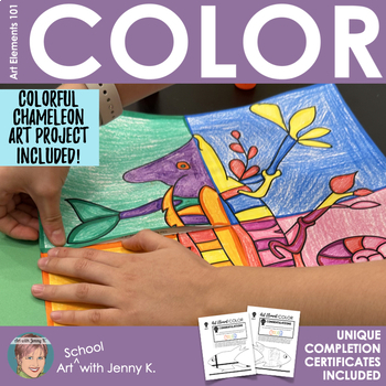 Preview of Art School with Jenny K. | Art Elements 101 Unit 3: COLOR | Great Sub Plans!