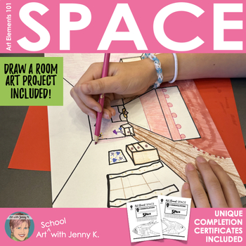 Preview of Art School with Jenny K. | Art Elements 101 Unit 4: SPACE | Great Sub Plans!