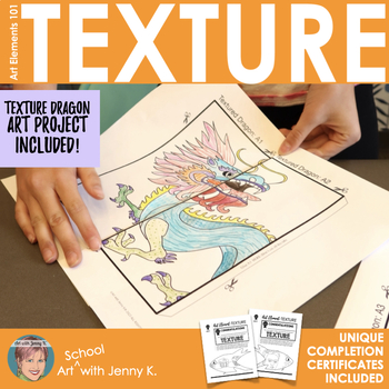 Preview of Art School with Jenny K. | Art Elements 101 Unit 5: Texture | Great Sub Plans!