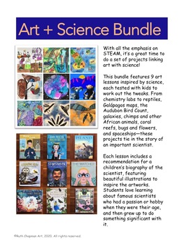 Art + Science Bundle: 9 Art Projects Inspired by Science for Grades 3-7