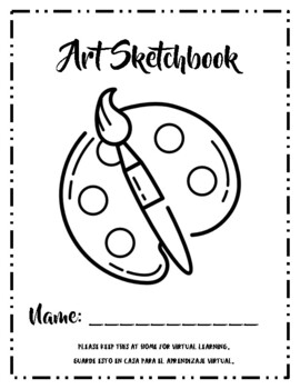 Art Sketchbook Cover for Virtual Learning (PDF) by Chelsea Marcacci