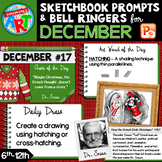Art Sketchbook Prompts and Bell Ringers- DECEMBER