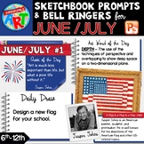 Art Sketchbook Prompts and Bell Ringers- JUNE JULY