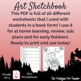 Art Sketchbook - A Packet Of Art Activities - Art Sub Plans