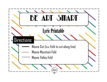 Preview of Art Smart Song Printable