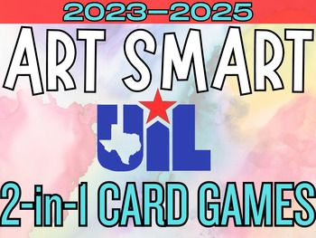 Preview of Art Smart UIL 2-in-1 card games (Memory/Old Maid) 2023-2025 list