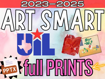 Preview of Art Smart UIL 30 paintings in a PowerPoint file - 2023-2025 list