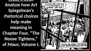 Preview of Art Spiegelman's Maus, Volume I: Rhetorical Analysis of Chapter Four