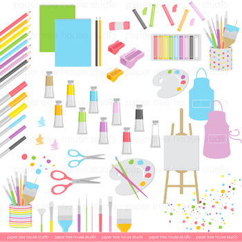 ART SUPPLIES clipart, SCHOOL (1171887)