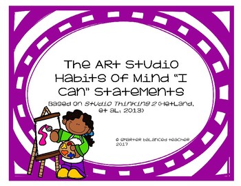 Preview of Art Studio Habits of Mind "I Can" Statements
