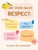 Art Studio Rules Poster