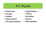 Art Styles PPT- Renaissance Art to Photo Realism--Companio