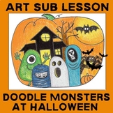 Art Sub Lesson - How to Draw Monsters for Halloween or Fal