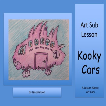 Preview of Art Sub Lesson: Kooky Cars