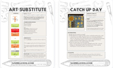 Art Sub Lesson Plan Template- Printable- Editable