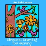 Art Sub Lesson Plans: Directed Drawing of Birds in a Tree,
