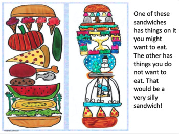 fantastical sandwich drawing
