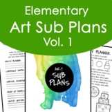 Elementary Art Sub Plans with Visuals and Examples Vol 1