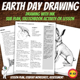 Art Sub Plan, Earth Day Drawing Worksheets, Middle, High S