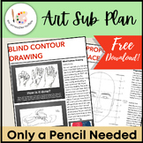 3 Art Sub Plans - Middle or High School - Only a Pencil needed!