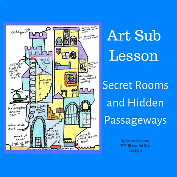 Preview of Art Sub Lesson: Secret Rooms Hidden Passageways - Elementary Middle High