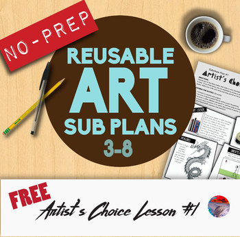 [FREE] Art Sub Plans #1 - Reusable & No-Prep! by The Color Thief