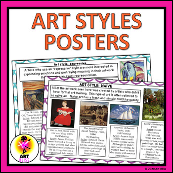 Art Styles Posters by Art Bliss | Teachers Pay Teachers