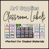 Art Supplies Classroom Labels (For Markers, Color Pencils,