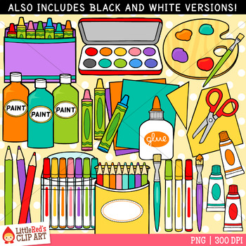 Doodle Colored Art Materials Collection. Hand Drawn Art Icons Set. Vector  Illustration. Stock Vector - Illustration of crayons, backdrop: 72846827