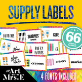 Art Supply Labels || 4 Different Font Options + Blank Templates