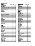 Art Supply List