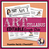 Art Syllabus Editable (High school or Middle school)