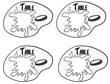 Preview of Art Table Labels