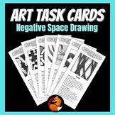 Art Task Cards Negative Space Drawing Activity Middle Scho