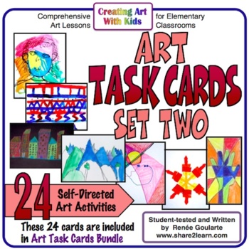 Preview of Art Activities Task Cards Set 2