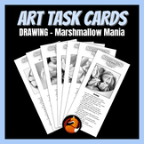 Art Task Cards Set of 24 Drawing and Shading Middle School