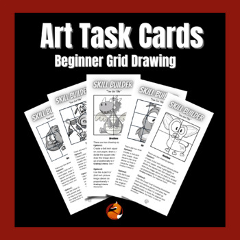 Preview of Art Task Cards Set of 24 Middle or High School Art Early Finisher Art Activity