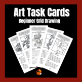 Art Task Cards Set of 24 Middle or High School Art Early F