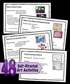 Art Activities Task Card Bundle by Renee Goularte Creating Art