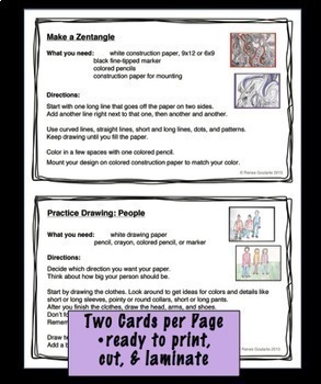 Art Activities Task Card Bundle by Renee Goularte Creating Art