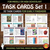 Art Task Cards for Early Finishers - Set 1 (16 Cards)- Art